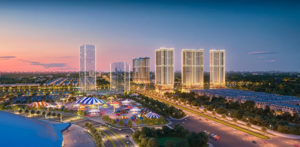 Cảnh quan ven mặt nước minh họa Grand Saigon