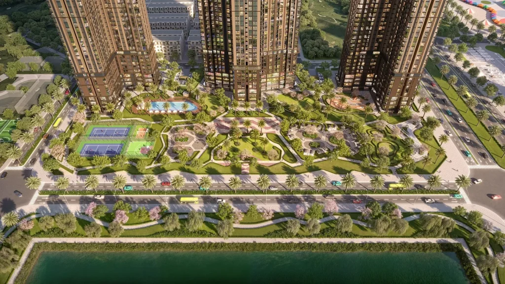 Mảng xanh nội khu minh họa Grand Saigon