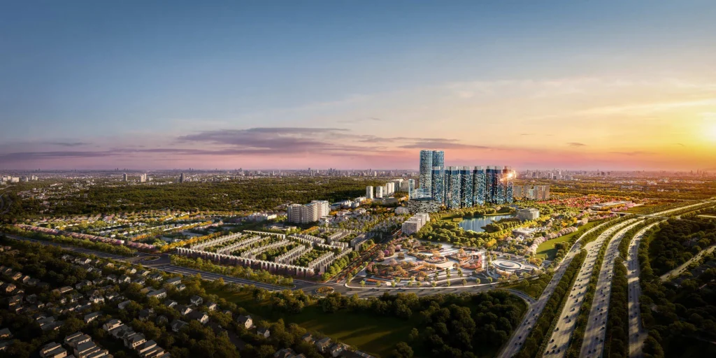 Phối cảnh quần thể Grand Saigon trên đại lộ Võ Văn Kiệt
