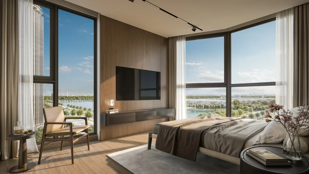 Không gian căn hộ hướng sông minh họa Grand Saigon Riverside
