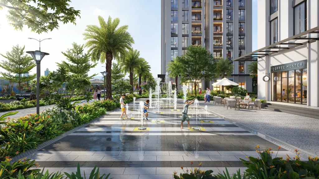 Khu vui chơi cảnh quan nội khu minh họa Grand Saigon Riverside