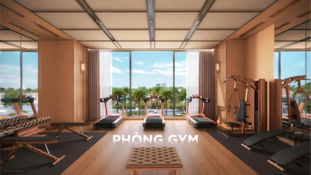 Phòng gym minh họa tiện ích Grand Saigon Riverside